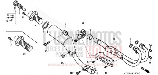 EXHAUST MUFFLER XR250R2 de 2002
